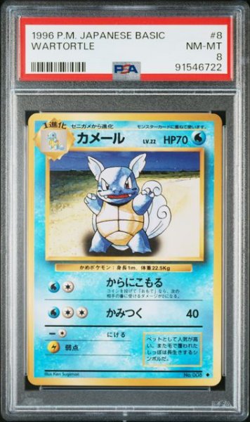 画像1: [PSA8] カメール 1996 WARTORTLE #8 (1)